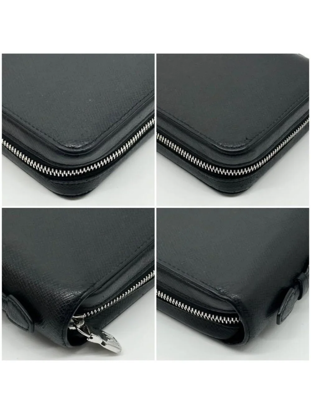 Louis Vuitton Zippy XL Taiga Black Round Wallet